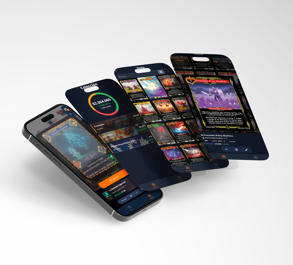 Vista previa de la aplicación de Deckero en un teléfono